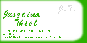jusztina thiel business card